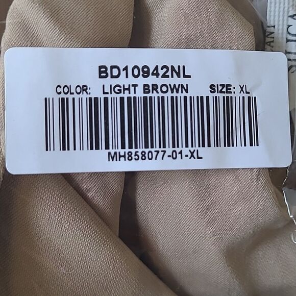 Lulu’s Modern Cutie Light Brown Zip-Front Drawstring Dress W/ Pockets XL NWT - Picture 7 of 8